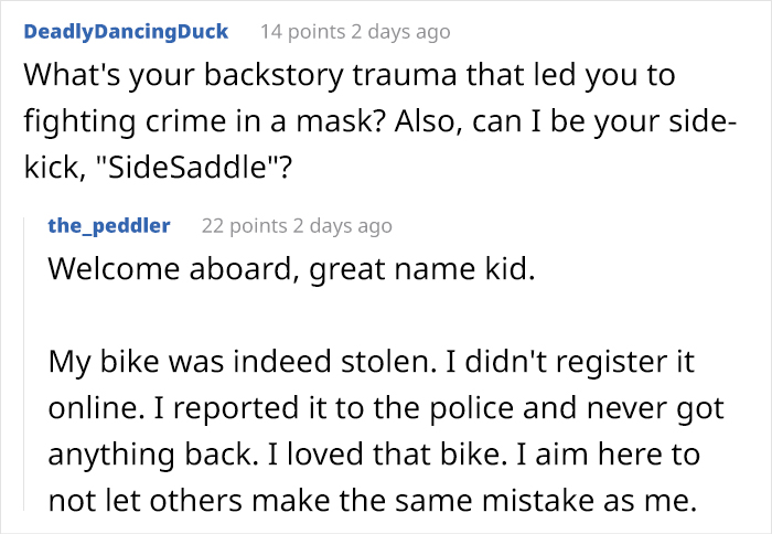 After Having His Bike Stolen, This Guy Decided To Fight Bike Theft In A Mask After Having His Bike Stolen, This Guy Decided To Fight Bike Theft In A Mask