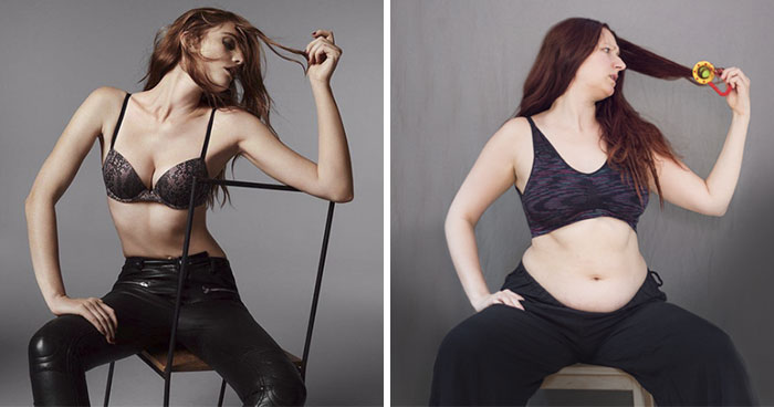 I Realize That I’ll Never Look Like A Model After Giving Birth, So I Recreated Victoria’s Secret Photos With A Touch Of Motherhood