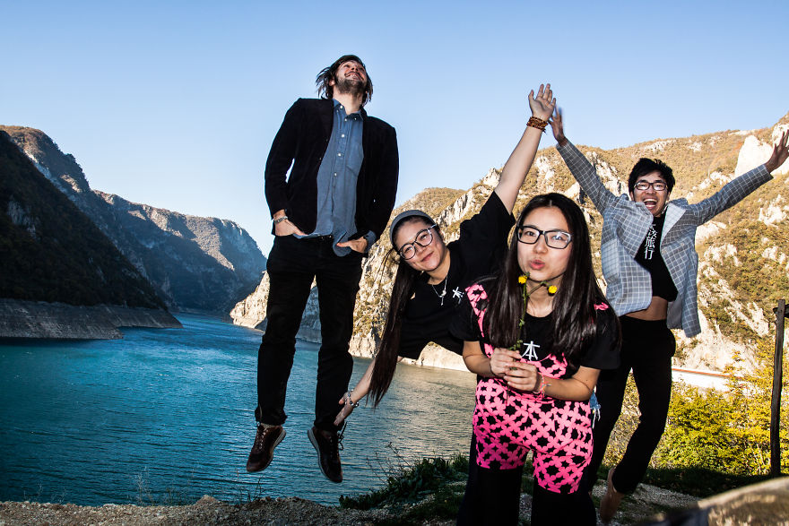 Me Traveling With Three Chinese Friends In Eastern Europe