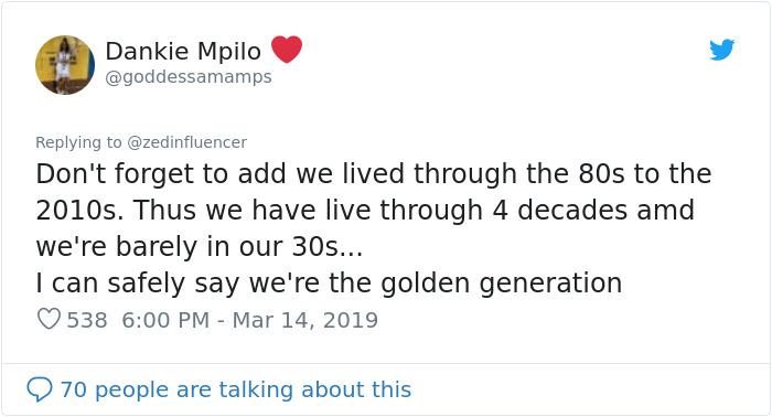 Guy Lists Why Millennials Are 'The Most Unique Generation Of All Time' And His Twitter Thread Goes Viral Guy Lists Why Millennials Are 'The Most Unique Generation Of All Time' And His Twitter Thread Goes Viral