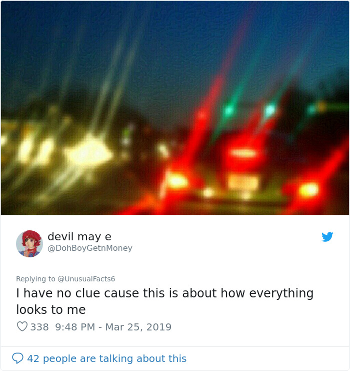 Blurry vision image showing astigmatism, comparing sight with normal vision.