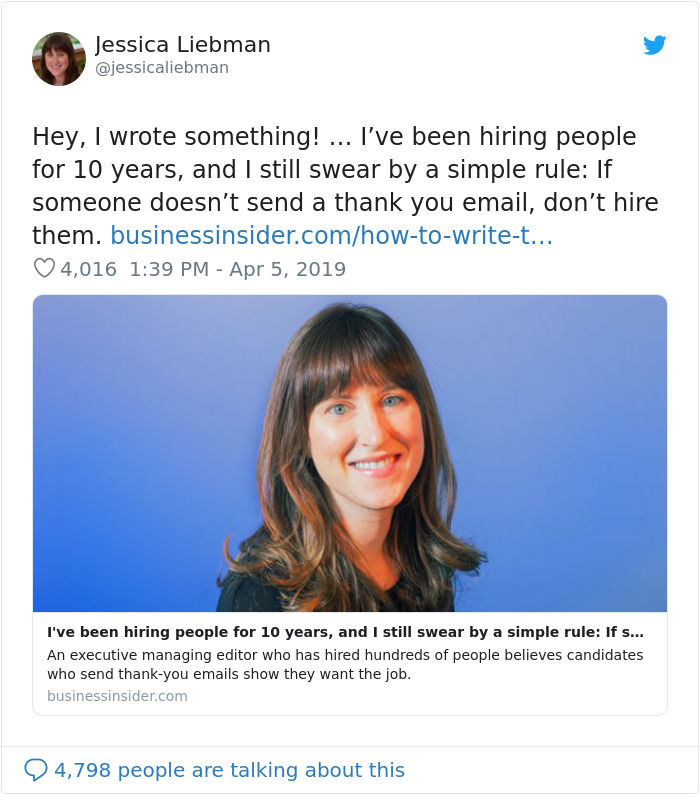 Manager Says She Doesn&rsquo;t Employ People Who Don&rsquo;t Send A Thank You Email, Gets Roasted Badly