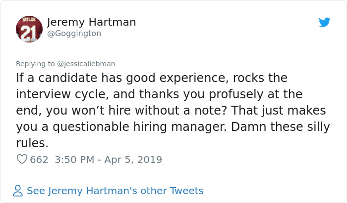 Manager Says She Doesn’t Employ People Who Don’t Send A Thank You Email, Gets Roasted Badly Manager Says She Doesn’t Employ People Who Don’t Send A Thank You Email, Gets Roasted Badly