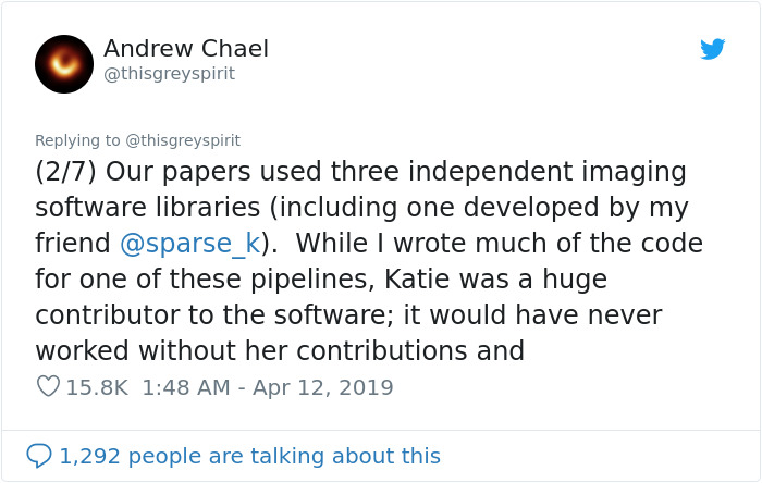 Dr. Katie Bouman Gets Accused Of Taking All The Credit For Black Hole Pic, Her Male Colleague Clears The Air On Twitter