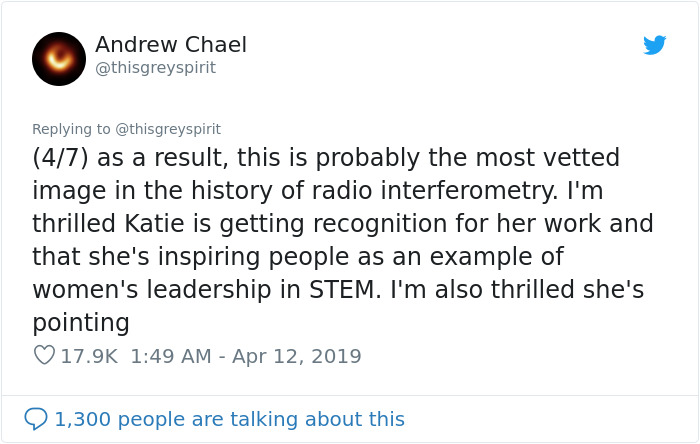 Dr. Katie Bouman Gets Accused Of Taking All The Credit For Black Hole Pic, Her Male Colleague Clears The Air On Twitter