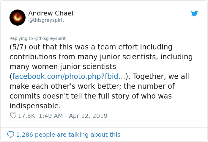 Dr. Katie Bouman Gets Accused Of Taking All The Credit For Black Hole Pic, Her Male Colleague Clears The Air On Twitter