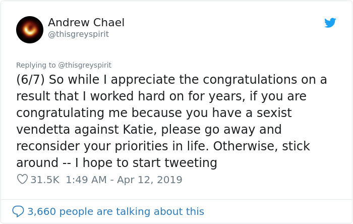 Dr. Katie Bouman Gets Accused Of Taking All The Credit For Black Hole Pic, Her Male Colleague Clears The Air On Twitter