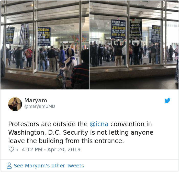 This Muslim Woman Took A Smiling Stand Against Anti-Muslim Protesters And Went Viral