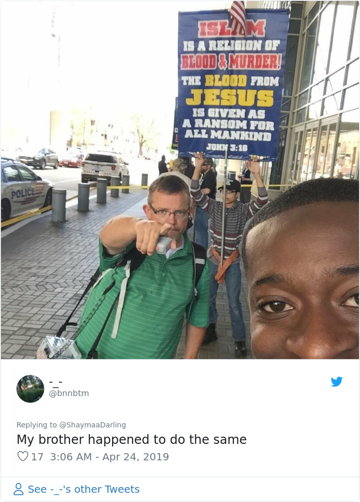 This Muslim Woman Took A Smiling Stand Against Anti-Muslim Protesters And Went Viral