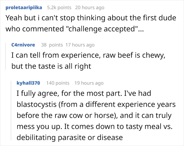 Vegan Asks People To Try Hunting Animals And Eating Them Raw In Order To See How Unnatural It Is For Humans, Gets Roasted Badly Vegan Asks People To Try Hunting Animals And Eating Them Raw In Order To See How Unnatural It Is For Humans, Gets Roasted Badly