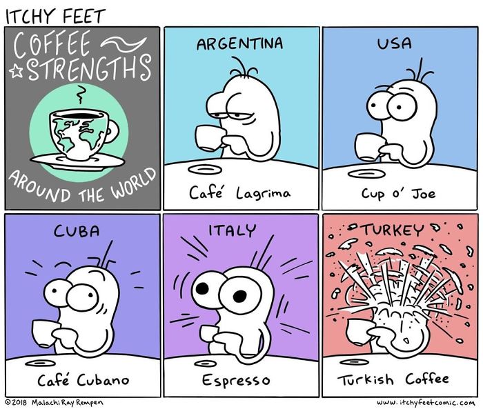 A Very Entertaining Artist Creates A Guide To Show The Languages And Customs Of Different Countries