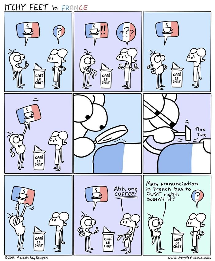 A Very Entertaining Artist Creates A Guide To Show The Languages And Customs Of Different Countries