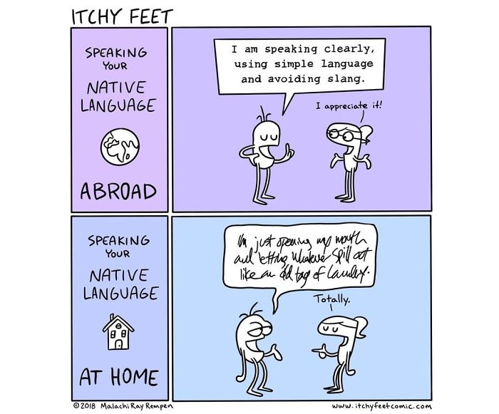 A Very Entertaining Artist Creates A Guide To Show The Languages And Customs Of Different Countries