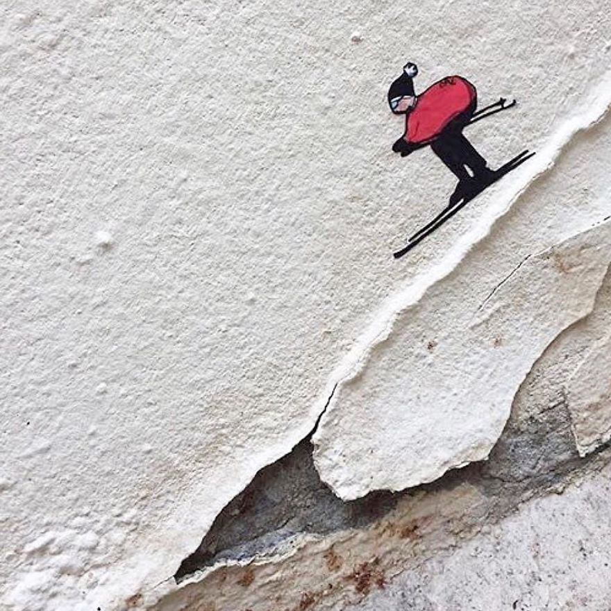 French Artist Sees Urban Spaces Like No One And Spreads Humor Through Them With His Art