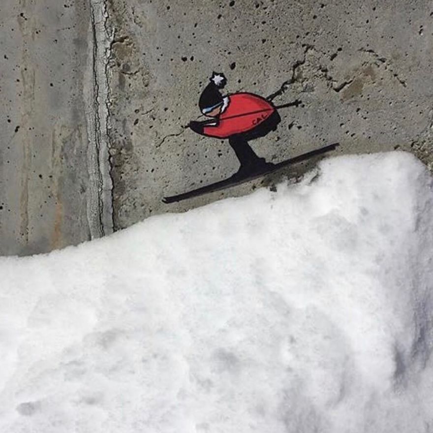 French Artist Sees Urban Spaces Like No One And Spreads Humor Through Them With His Art