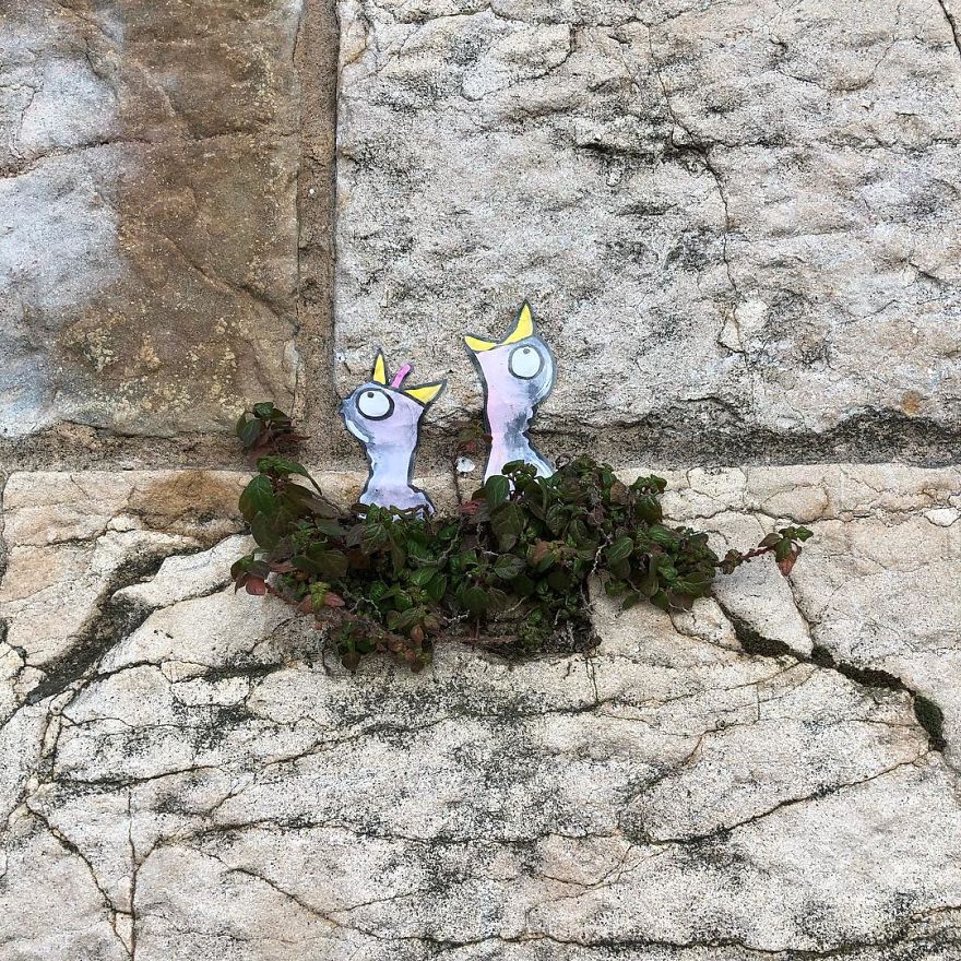 French Artist Sees Urban Spaces Like No One And Spreads Humor Through Them With His Art