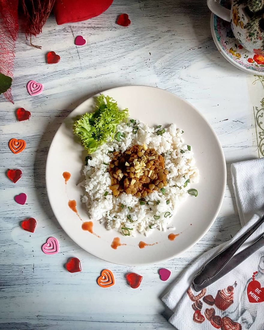 Lentil Curry Got Tomato Sauce Hearts