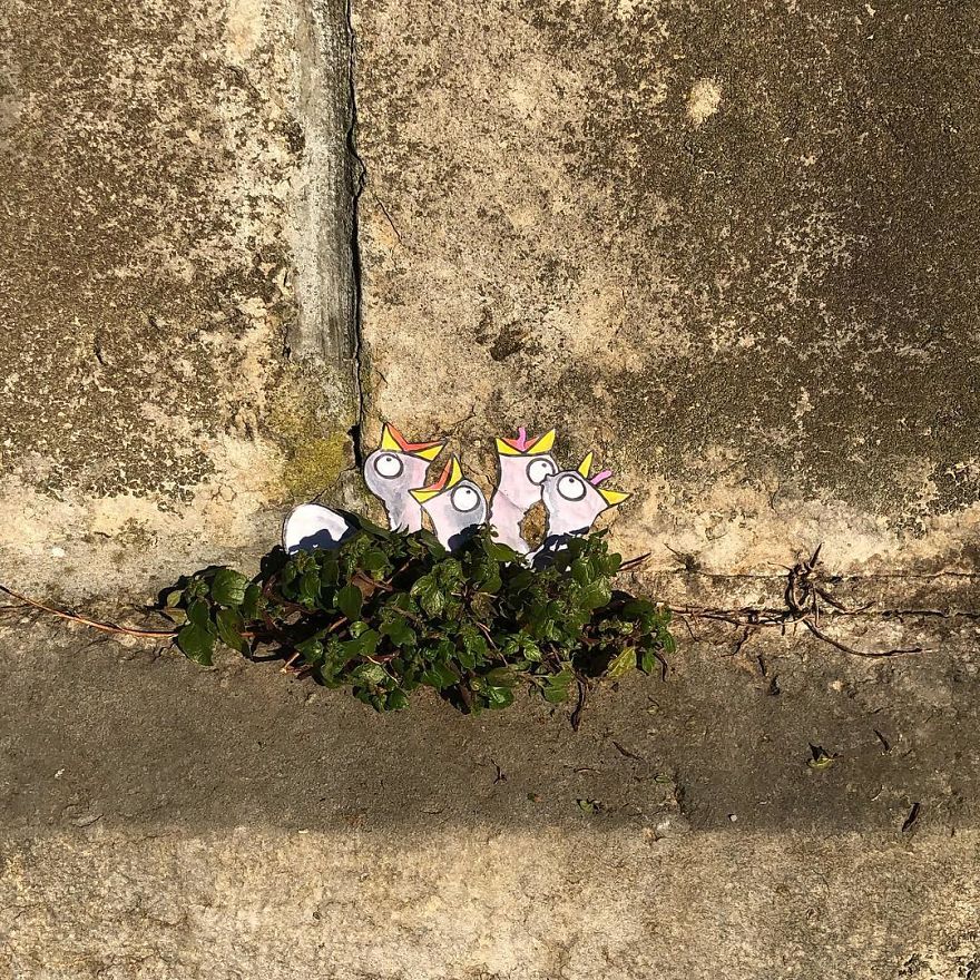 French Artist Sees Urban Spaces Like No One And Spreads Humor Through Them With His Art