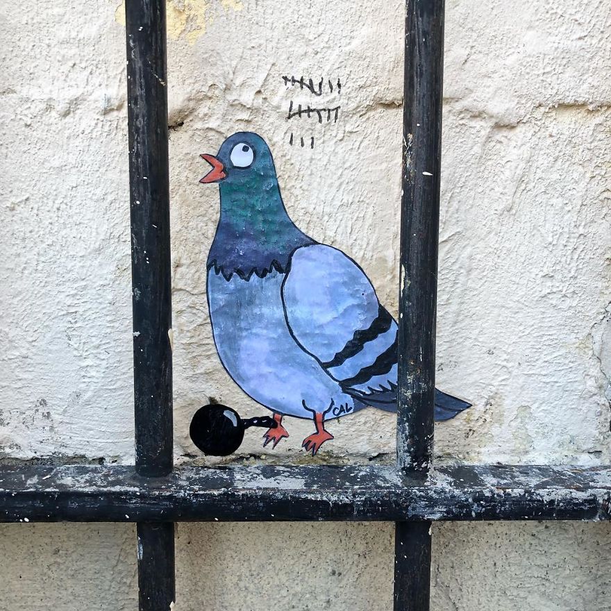 French Artist Sees Urban Spaces Like No One And Spreads Humor Through Them With His Art