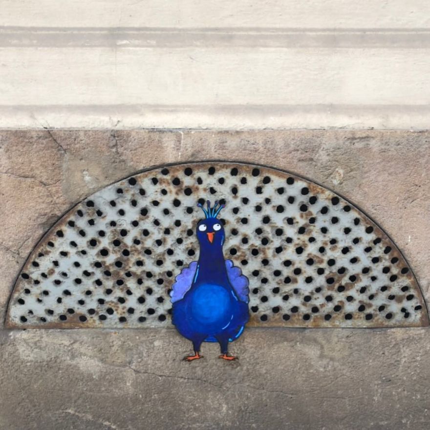 French Artist Sees Urban Spaces Like No One And Spreads Humor Through Them With His Art