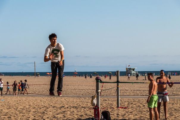 A Giant At The Muscle Beach