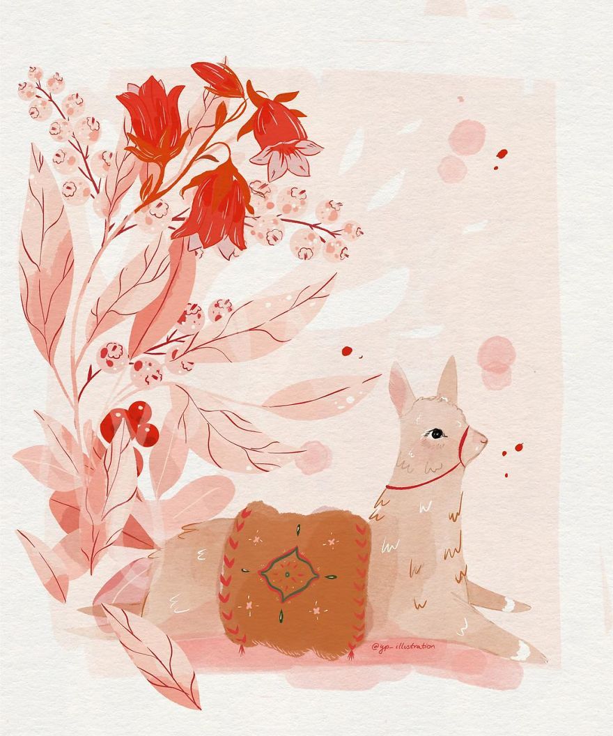 Captured Chilling Llama