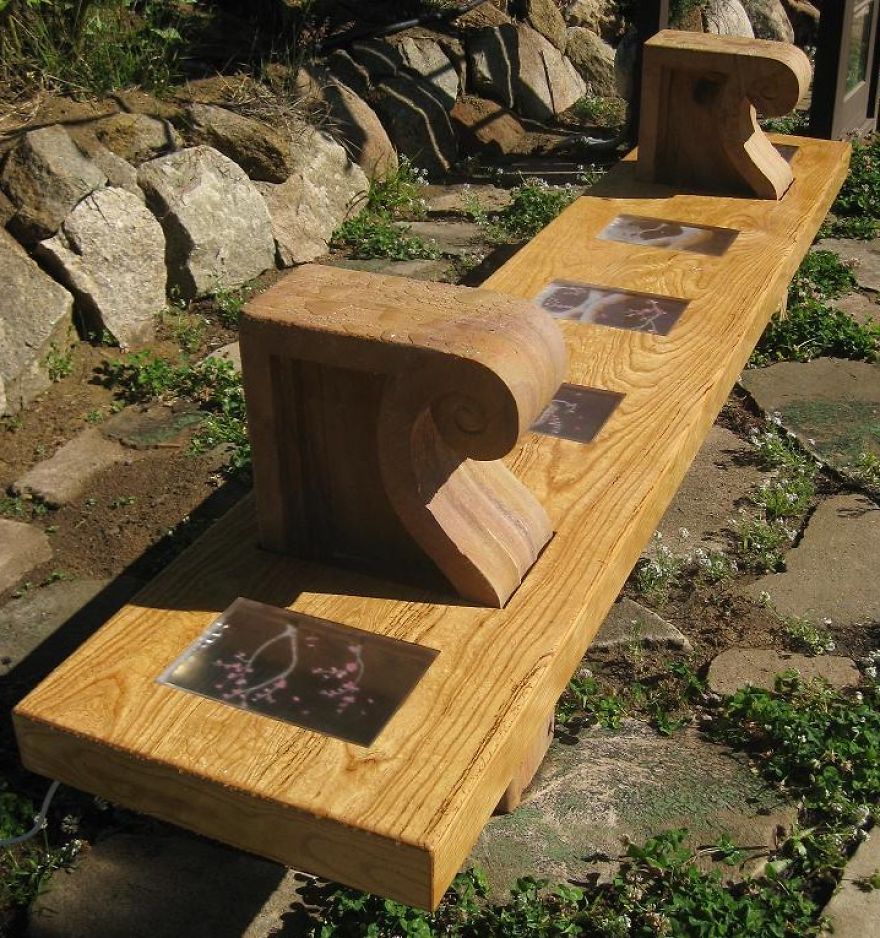 I Built A Meditation Bench In The Garden