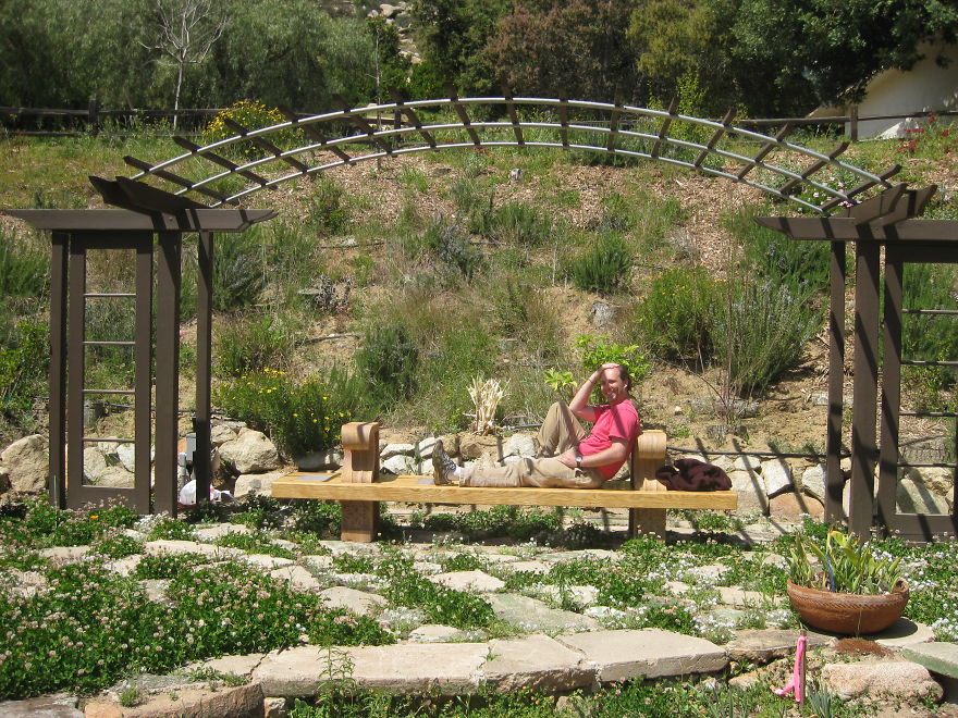 I Built A Meditation Bench In The Garden