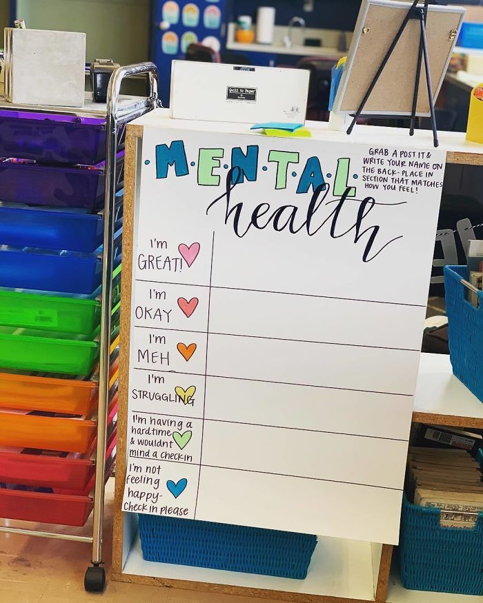 Teacher's Check-In Chart For Students To Share Their Feelings Goes Viral