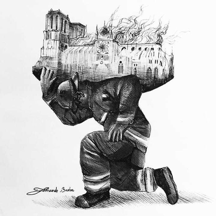2 Siècles Pour La Bâtir, 856 Ans Pour L'entretenir, Quelques Heures Aux Flammes Pour La Rendre En Cendres Mais Une Partie Sauvée Grâce Aux @pompiers_paris. Merci.
bravo @fernandobarbaart Pour Cette Superbe Illustration
#paris #notredame #notredamedeparis #cathedrale #symbole #monument #capitale #patrimoine #architecture #victorhugo #illustration #pompiers #fire #art #france #visitparis #parismonamour #parisgram #parisfrance #french #travel #visitfrance #tragedie #sad