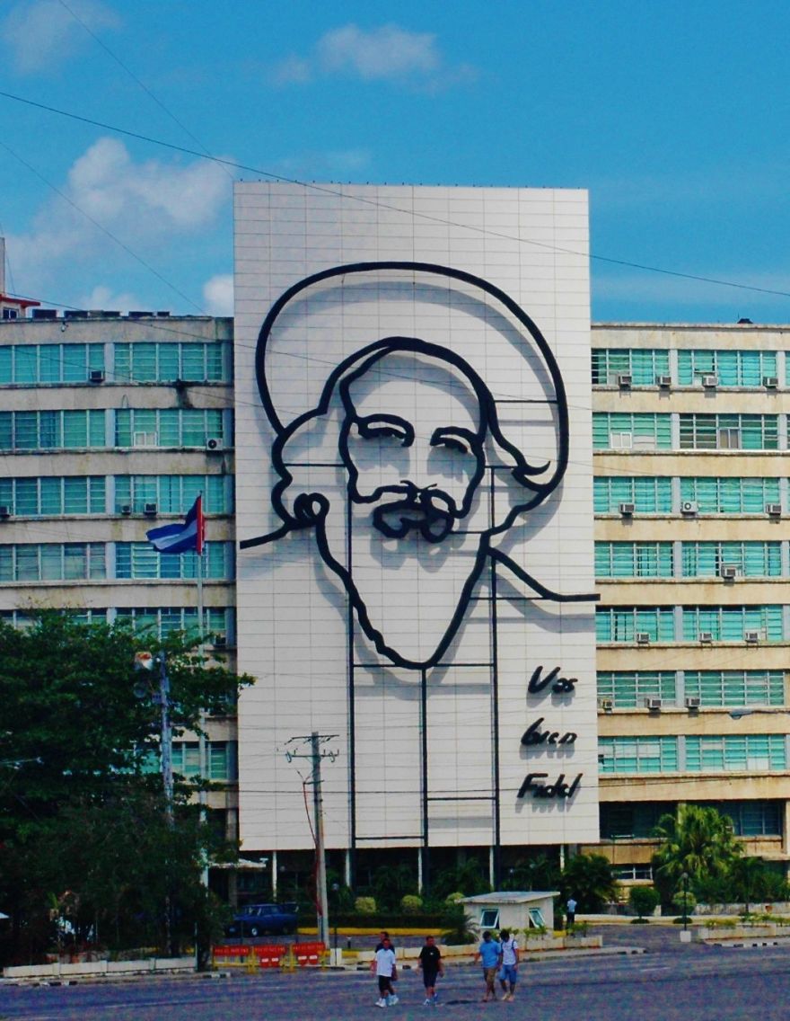 Portrait Of Fidel Castro, Plaza De La Revolución
