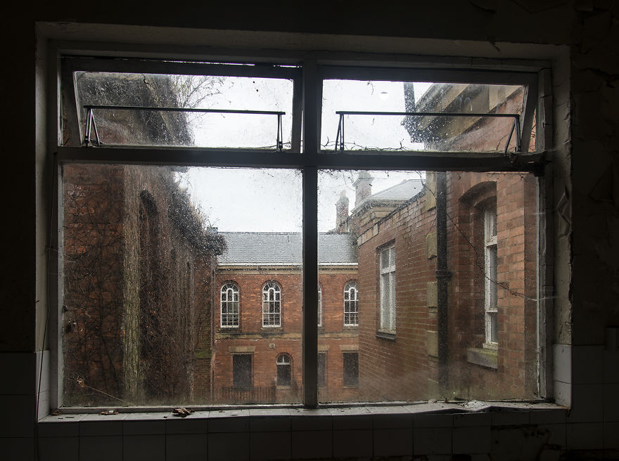 An Internal View Offers Little Vision Beyond Brick And Glass