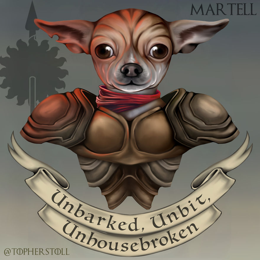 I Drew The Great Houses Of Westeros As Doggos