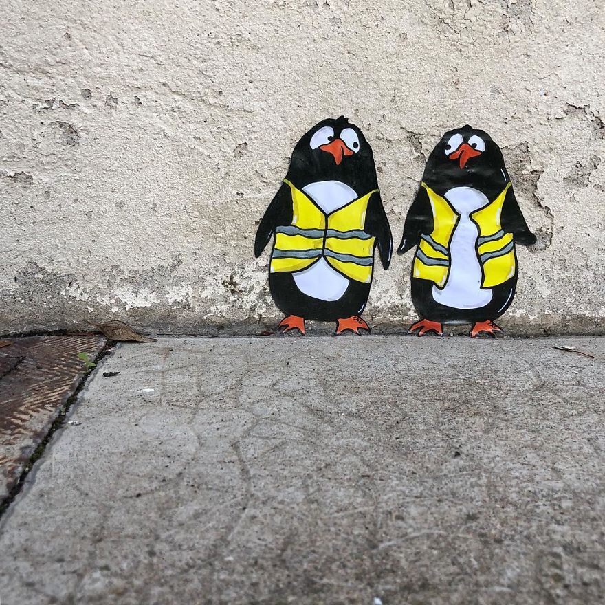 French Artist Sees Urban Spaces Like No One And Spreads Humor Through Them With His Art