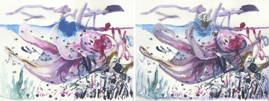 I Collaborate With My 3-Year-Old And 7-Year-Old To Create Imaginative Illustrations