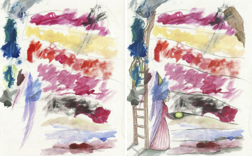 I Collaborate With My 3-Year-Old And 7-Year-Old To Create Imaginative Illustrations