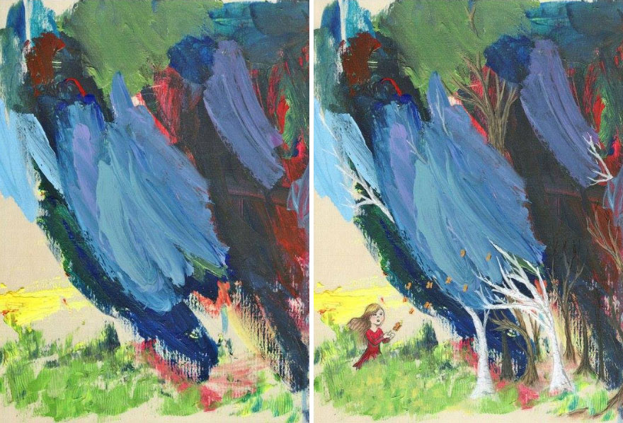 I Collaborate With My 3-Year-Old And 7-Year-Old To Create Imaginative Illustrations