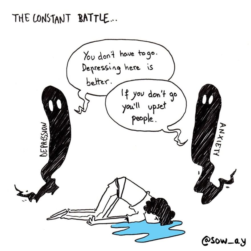 I Explain What My Depression And Anxiety Feels Like Through These Comics (New Pics)