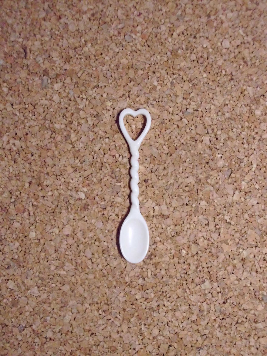 Baptism Spoon From Deer Bone, "Nourish With Love"