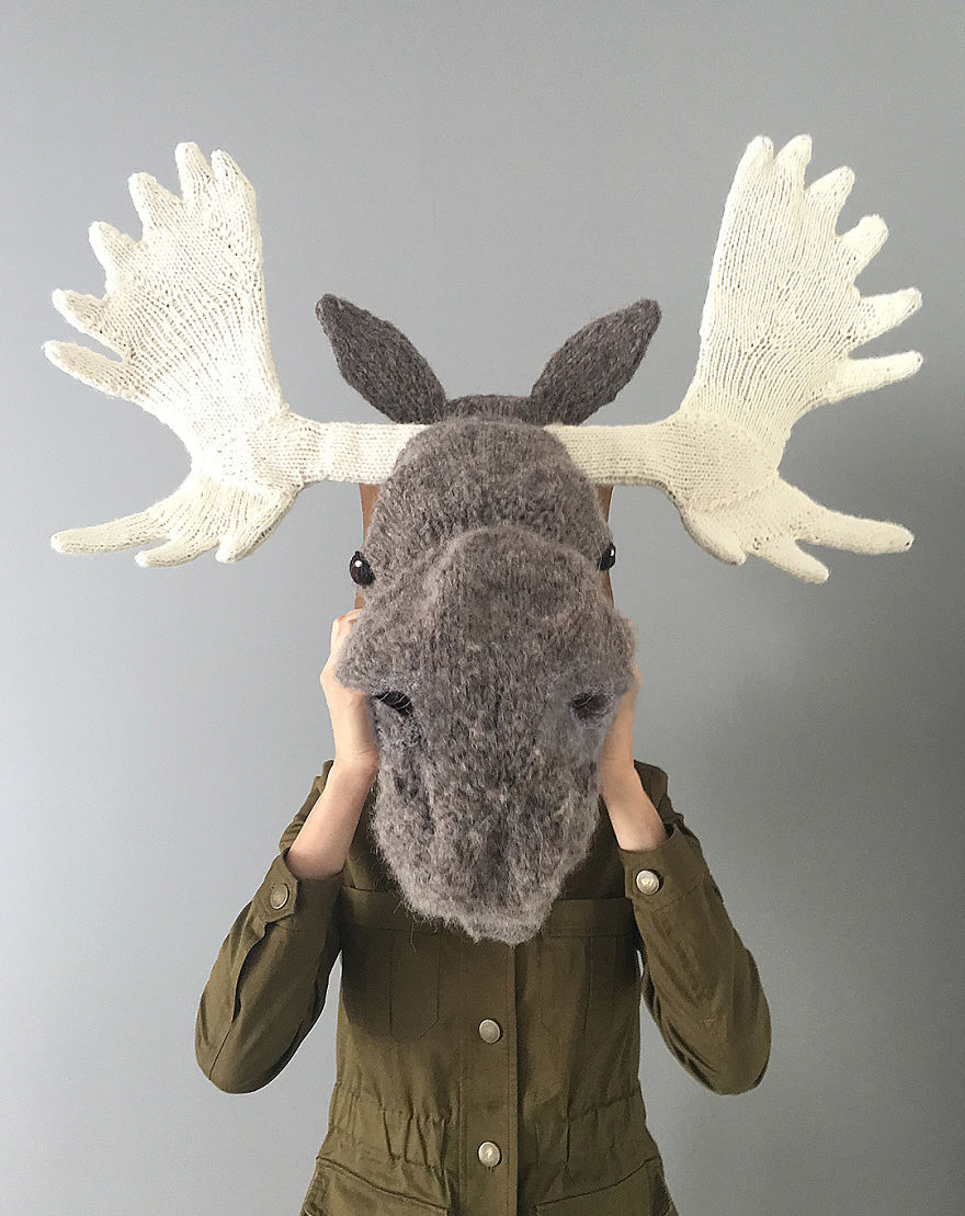 I Knit This Moose Head For A Wedding Present I Knit This Moose Head For A Wedding Present