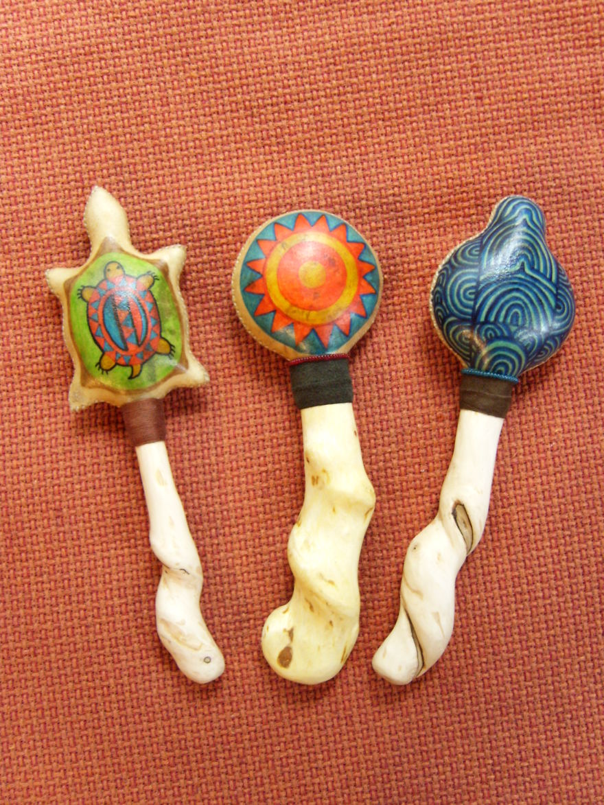 Various Rattles With "Muckstenz" Grips. The Woods Grow In This Form