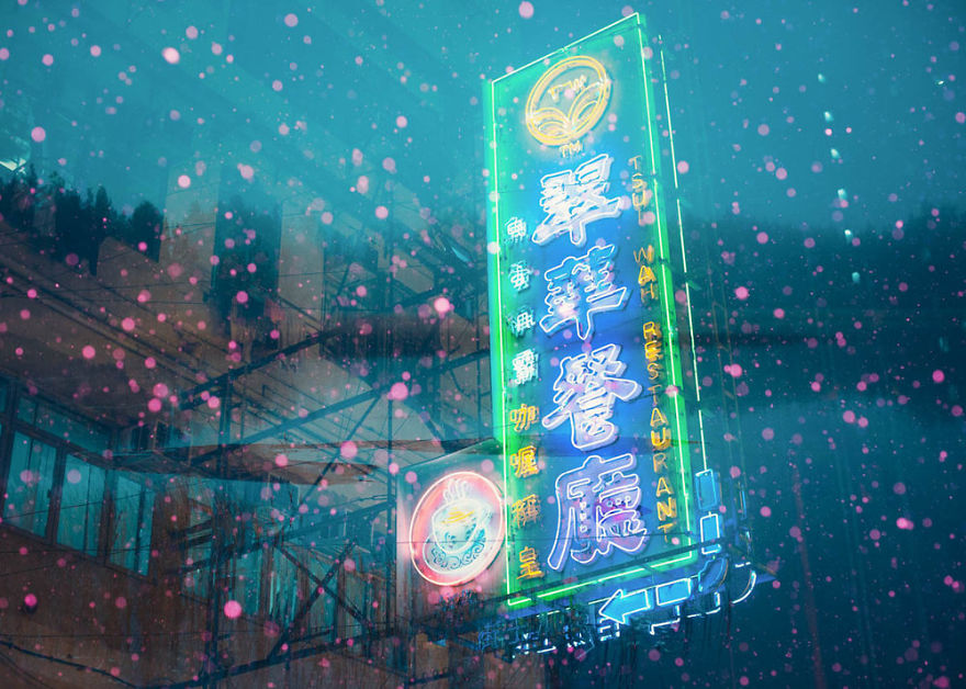 I Traveled From Finland To Hong Kong To Finish These In-Camera Multiple Exposures; A Contrasty Combination Of Scandinavian Nature & Asian Neon Lights
