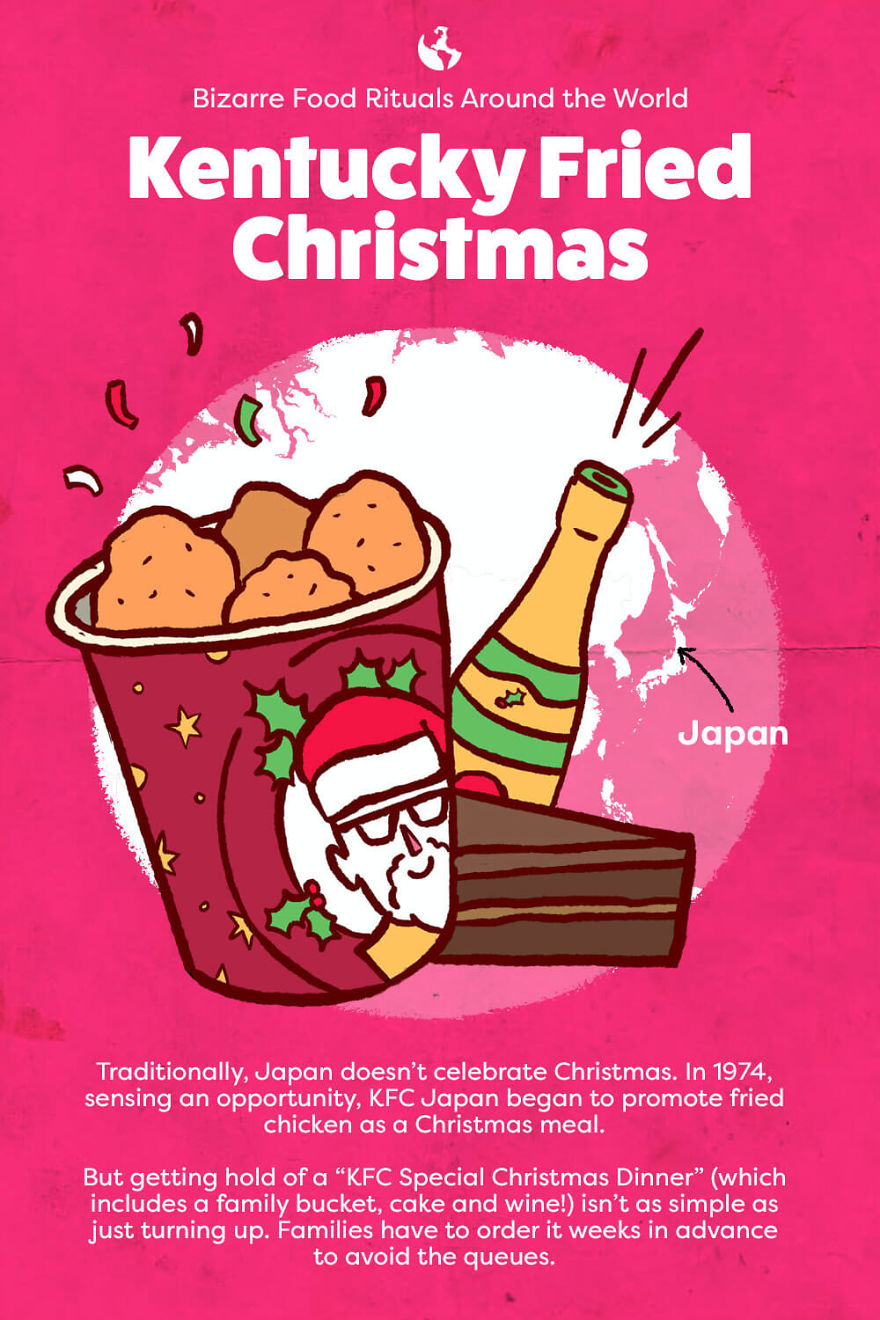 We Illustrated The Most Bizarre Food Rituals And Traditions From Around The World (7 Pics)