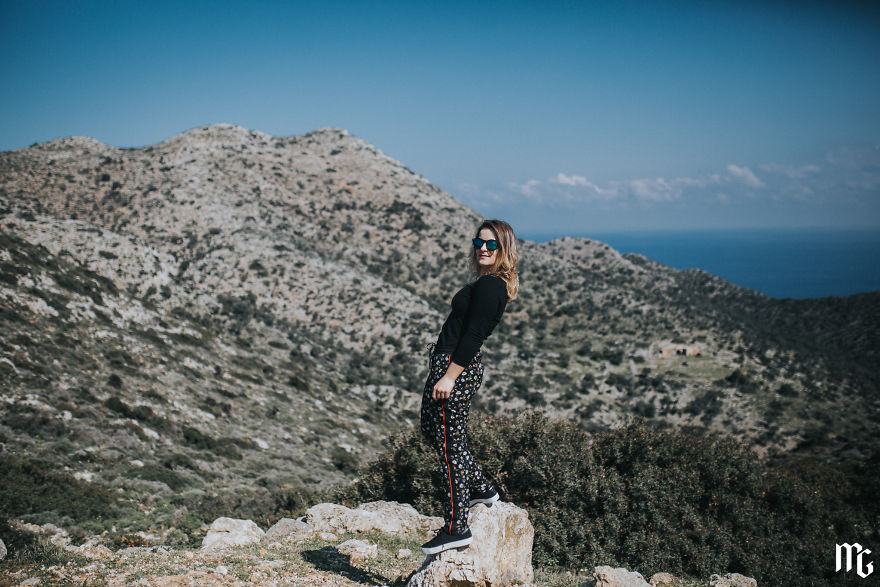 My GF On The Road To Katholiko Beach