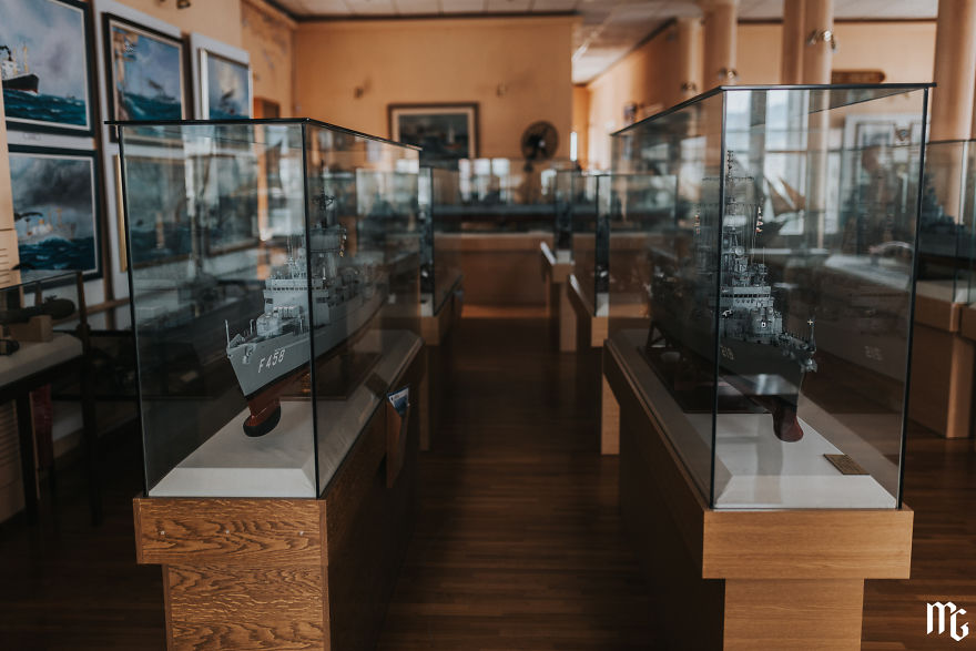 Wwii Battle Ships Models In Maritime Museum Of Crete