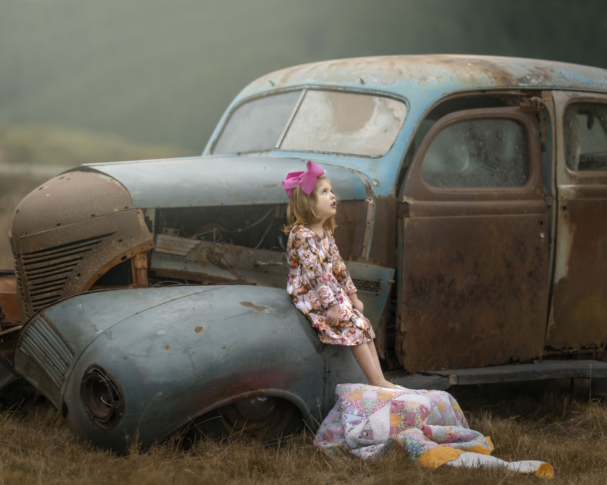 Nana Creates Whimsical Photos So Her Grandchildren Can Have Beautiful Memories
