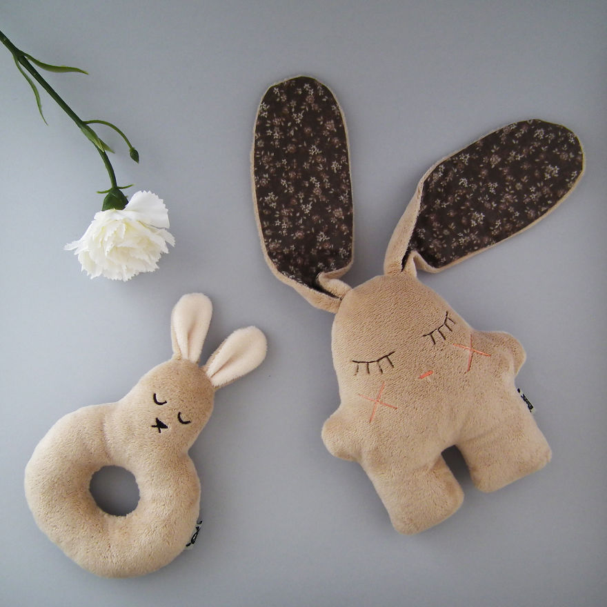 Nooz The Bunny And Matching Bunny Rattle