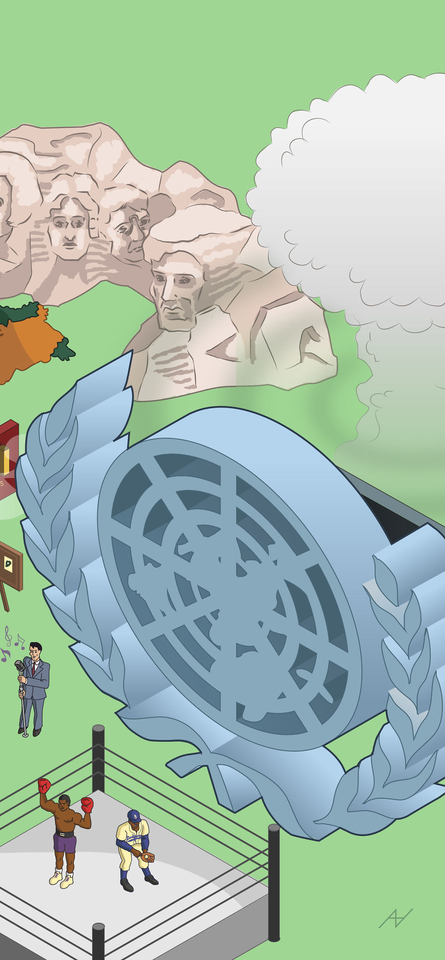 I Draw Illustrations With Symbols Of The 20s, 40s And 60s To Express My Love For Pop-Culture And History