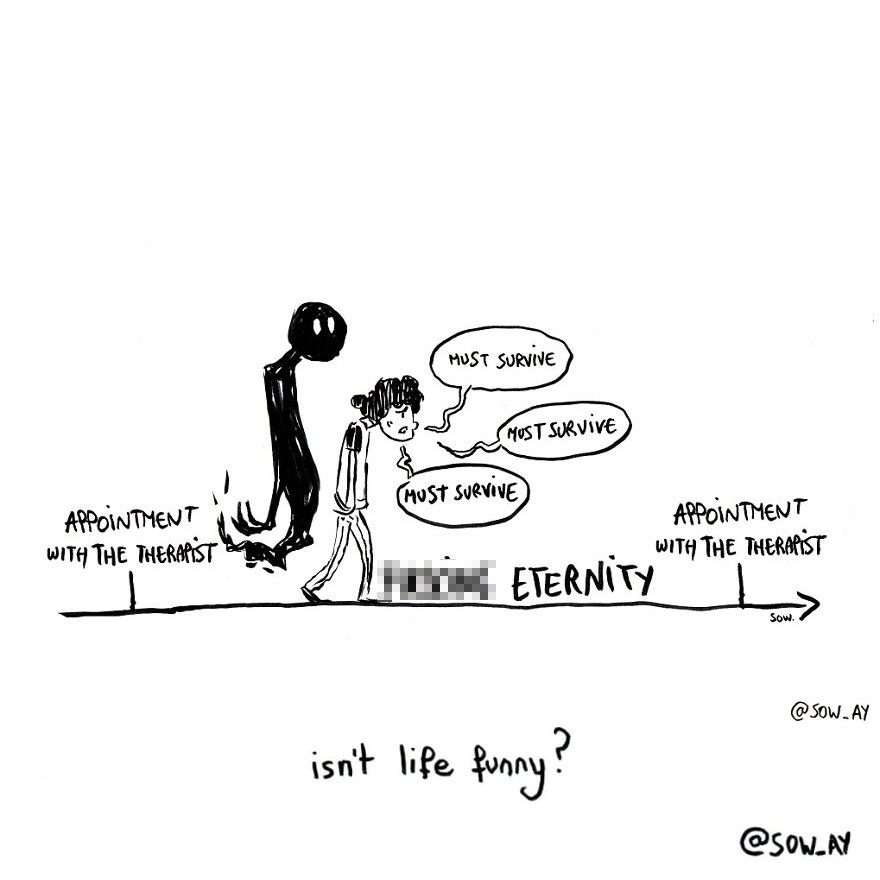 I Explain What My Depression And Anxiety Feels Like Through These Comics (New Pics)