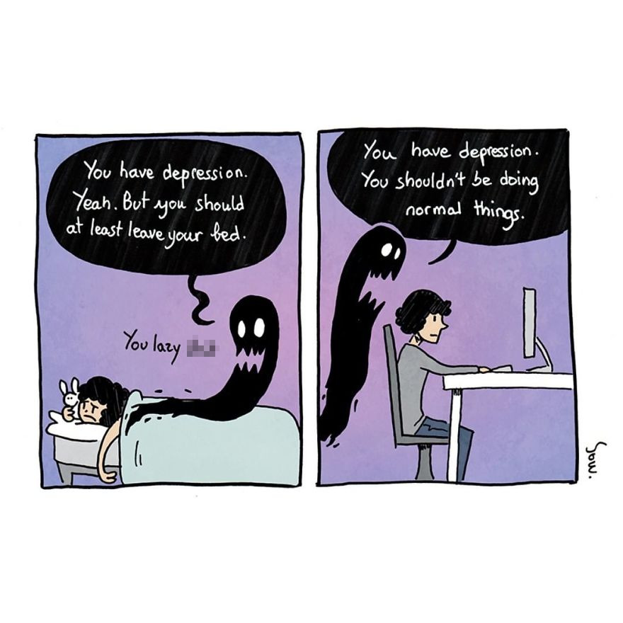I Explain What My Depression And Anxiety Feels Like Through These Comics (New Pics)